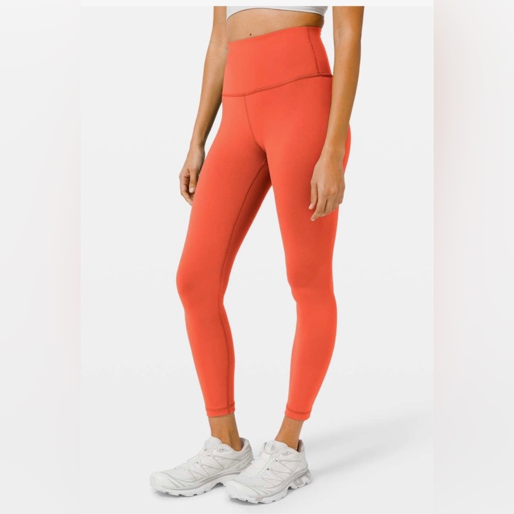 Lululemon Wunder Train High-Rise Tight 25” in Brick (Never Worn)
